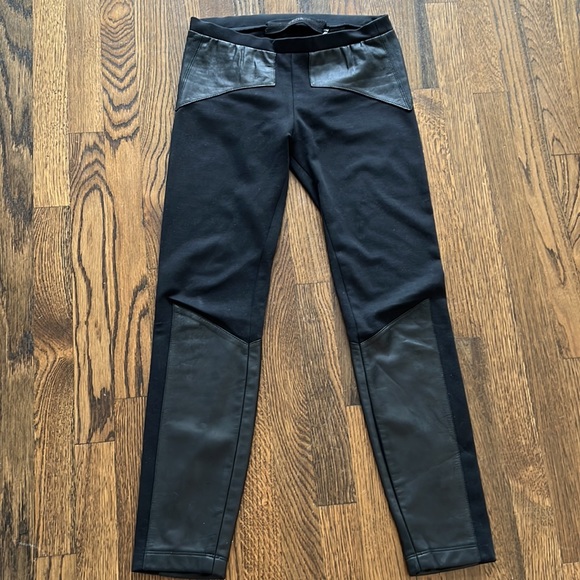 Veda Stretch Ponte and Leather Skinny Legging Pant - Picture 2 of 7